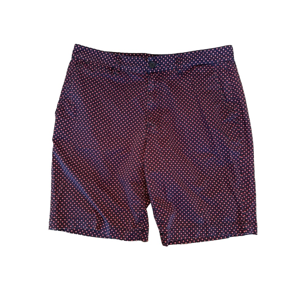 Armani Exchange Men's Size 34 Navy Red Geometric‎ Print 8"